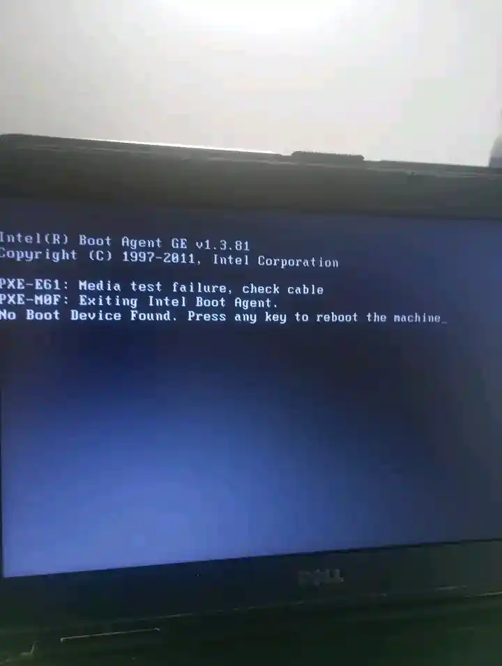 Boot device not found No boot device found