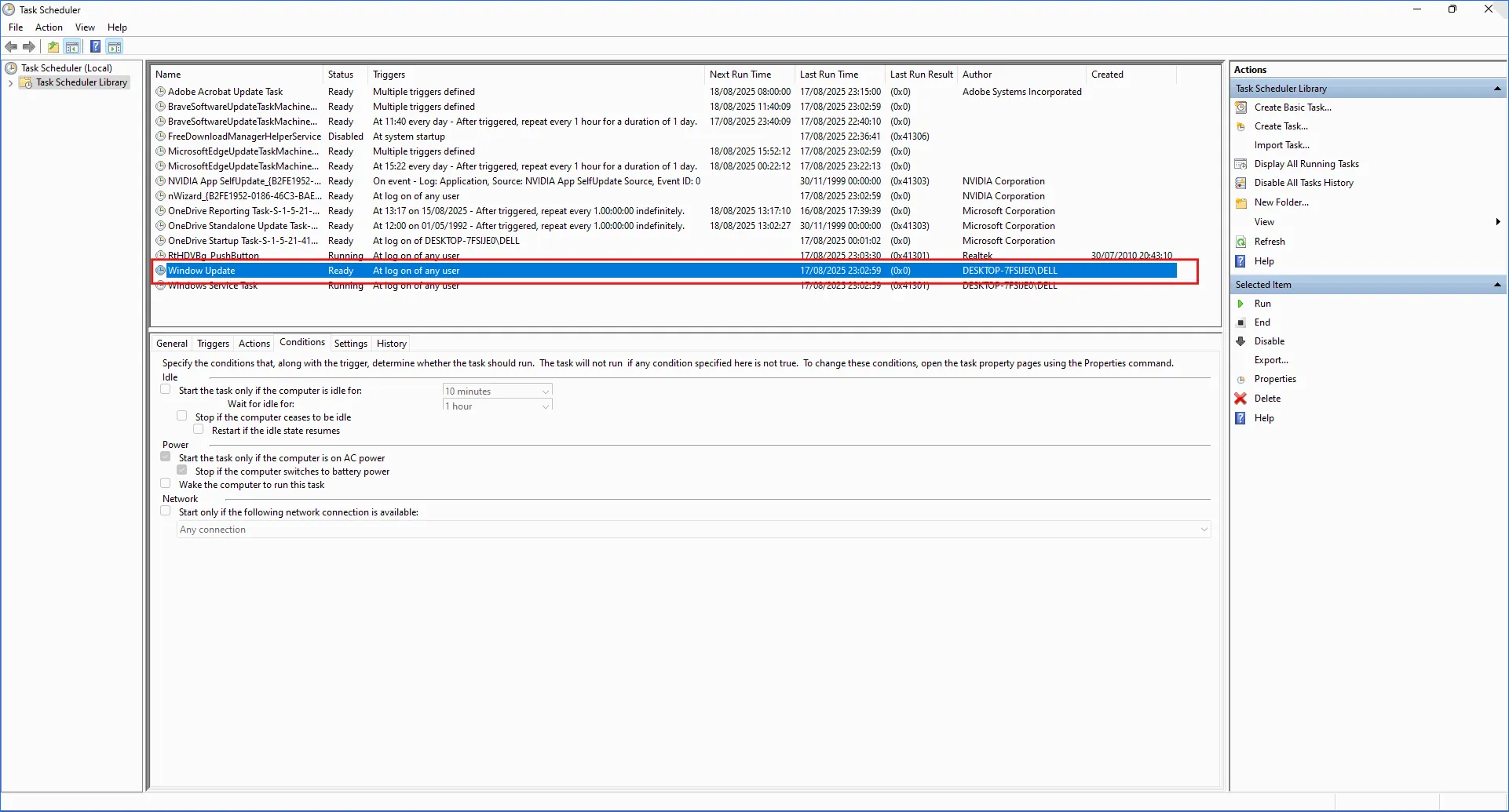 malicious entry in task scheduler task scheduler